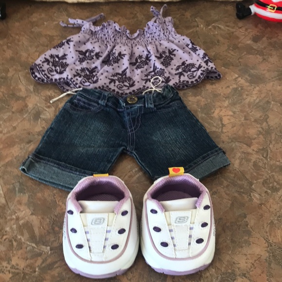 Build a Bear vintage matching set with light up Skechers sneakers - Picture 1 of 11